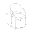 thumbnail image 5 of Office Star Padded Coal FreeFlex Mesh Seat Visitors Chair with Armrests, Upholstered Contour Back, Titanium Finish Frame, and Dual Wheel Carpet Casters, Black, 5 of 5