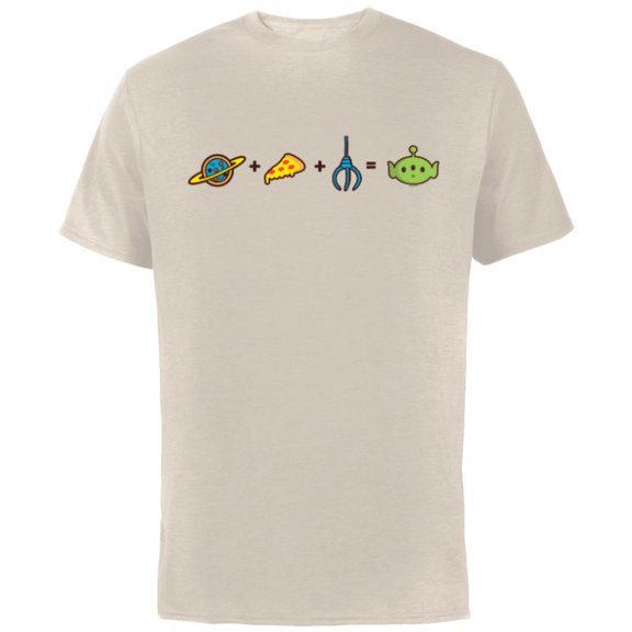 Disney and Pixar’s Toy Story Alien Emoji Code Formula - Short Sleeve Cotton T-Shirt for Adults - Customized-Natural