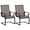 Gray, variant on Costway Set of 2 Patio Chairs C-Spring Motion Chairs with Quick-drying & Breathable Fabric Brown