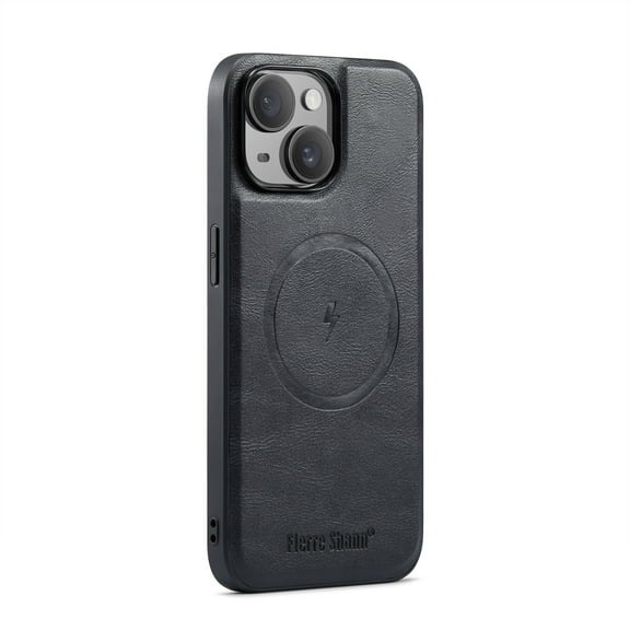 Compatible with iPhone 11 Magnetic Case, Classic Premium PU Leather TPU Hybrid MagSafe Ultra Slim Protective Skin Friendly Shockproof Phone Case Cover for iPhone 11, Black