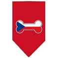 thumbnail image 3 of Pet and Dog Bandana Screen Printed, "Bone Shaped Czech Republic Flag", 3 of 10