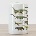 thumbnail image 3 of Dinosaur Ceramic Toothbrush Holder, Various Different Animals from Jurassic Period Cartoon Mammals Pattern, Decorative Versatile Countertop for Bathroom, 4.5" X 2.7", Multicolor, 3 of 4