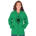 thumbnail image 3 of Spirit Animal Honeybee Symbolic Zip Hoodie Sweatshirt Women Brisco Brands X, 3 of 6
