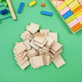 thumbnail image 6 of MRLESS 75pcs Wood Squares DIY Painting Cutouts Square Wooden Craft Blocks Wooden Slices for DIY Projects Unfinished Wood Slices, 6 of 8