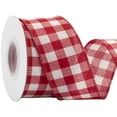 thumbnail image 3 of Joycrosso Wired-Edge Checkered Burlap Ribbon, 2 Inch x 10 Yard, Red/White, Buffalo Plaid Ribbon for Gift wrapping, Christmas Decorations, Wreaths, Big Bows, Rustic Farmhouse Holiday Decoration, 3 of 6