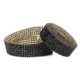 thumbnail image 5 of Adorno de cinta de diamantes de imitación, 1 m, banda de malla de cristal de diamantes de imitación, aplique para planchar, zapatos de vestir de boda, adornos para pasteles de boda(negro), 5 of 5