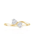thumbnail image 5 of Certified Lab Diamond Heart Promise Ring, EF-VS Quality, Toi Et Moi Ring, 10K Yellow Gold, US 3.00, 5 of 9