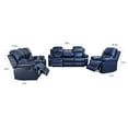thumbnail image 2 of Pon Living Furniture Reclining Loveseat,Blue, 2 of 5