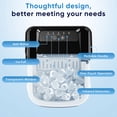 thumbnail image 6 of EDX Countertop Ice Maker, 26 lbs in 24 Hrs, 9 Ice Cubes Ready in 6 Mins, Self-Cleaning, with Basket & Scoop, For Home, Camping, Black, 6 of 8