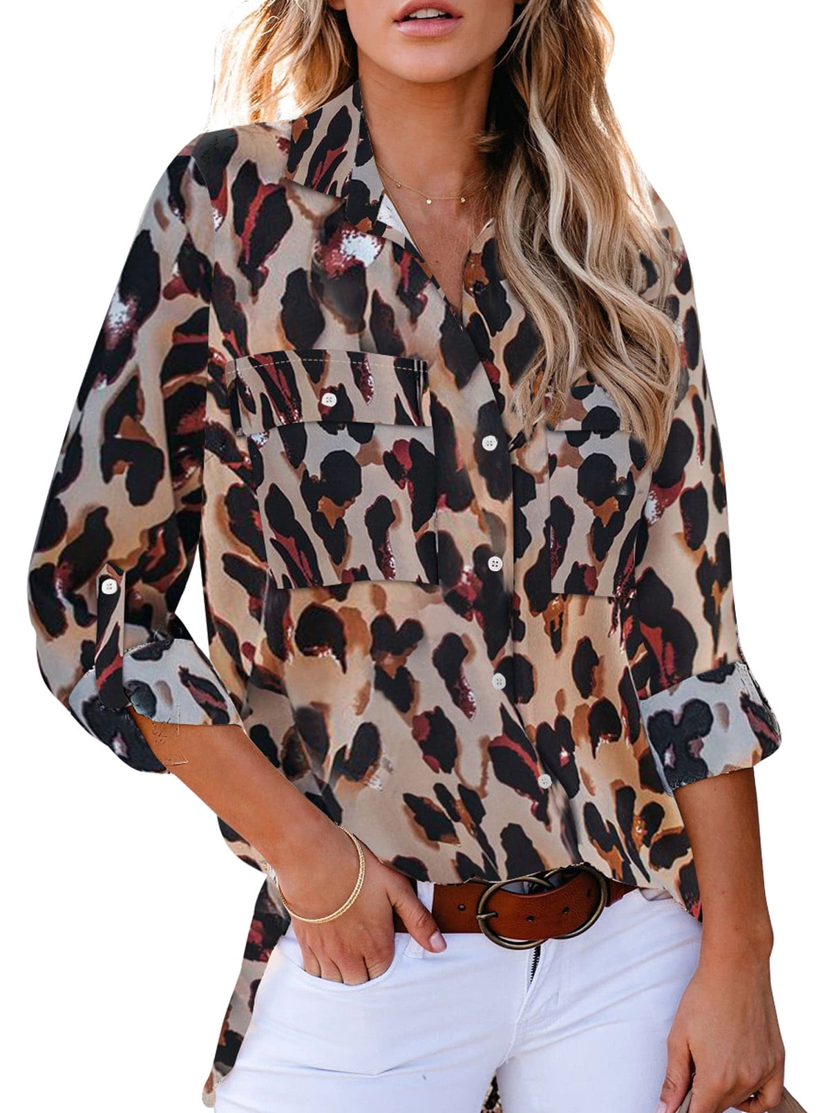 Snakeskin Print Tops for Women EDC Casual Snake Printing Long Sleeve T Shirt Blouse Tank Sweatshirt 
