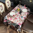 thumbnail image 5 of Dachshund and Flower Rectangle Tablecloth 60"x102",Waterproof Polyester Rectangle Table Cloth, Wipeable Spillproof Polyester Tablecloth for Dining, Camping, Indoor and Outdoor, 5 of 6
