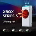 thumbnail image 2 of RGB Cooling Fan for Xbox Series S, Cooling System with 3 Speed Level Adjustable, 7 Modes RGB Light Strip, Dust Filter, Low Noise and 2 USB Port, Cooler Fan for Xbox Series S Console(Black), 2 of 9