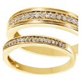 thumbnail image 2 of AFFY White Natural Diamond His And Hers Wedding Band Set in 14K Yellow Gold (0.25 Cttw), 2 of 2
