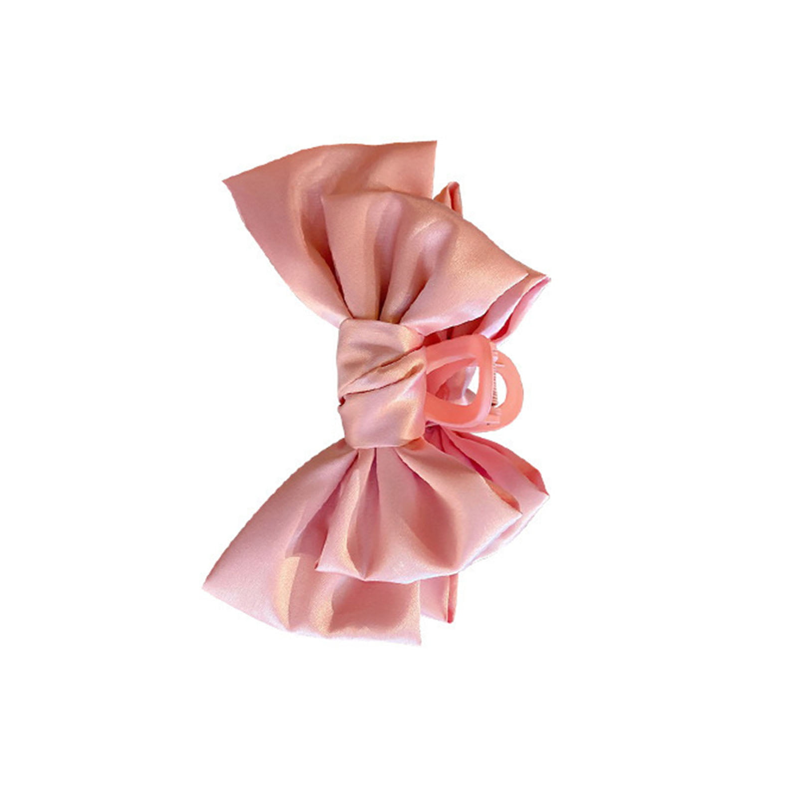 rygai Korean Style Crossing Teeth Hair Claw Women Double-Sided Bowknot  Decor Big Hair Clip Styling Tool,Pink