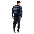 thumbnail image 3 of GÖTZBURG Conjunto de Pijamas de Hombre - largo, Cuello en V,  rayado Azul/Blanco L (Large), 3 of 5