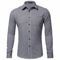 thumbnail image 1 of Pompotops Chemise Décontractée Ajustée à Manches Longues pour Hommes Automne avec Poche en Solde, 1 of 3