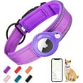 thumbnail image 1 of HSHDLDF AirTag Dog Collar, [Purple Size S] Reflective Apple Airtag Dog Collar, Thick Air Tag Dog Collar, Integrated AirTag Dog Collar Holder for Small Medium Large Dogs, 1 of 7