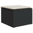 thumbnail image 4 of vidaXL 6 Piece Garden Sofa Set with Cushions Black Poly Rattan, 4 of 5