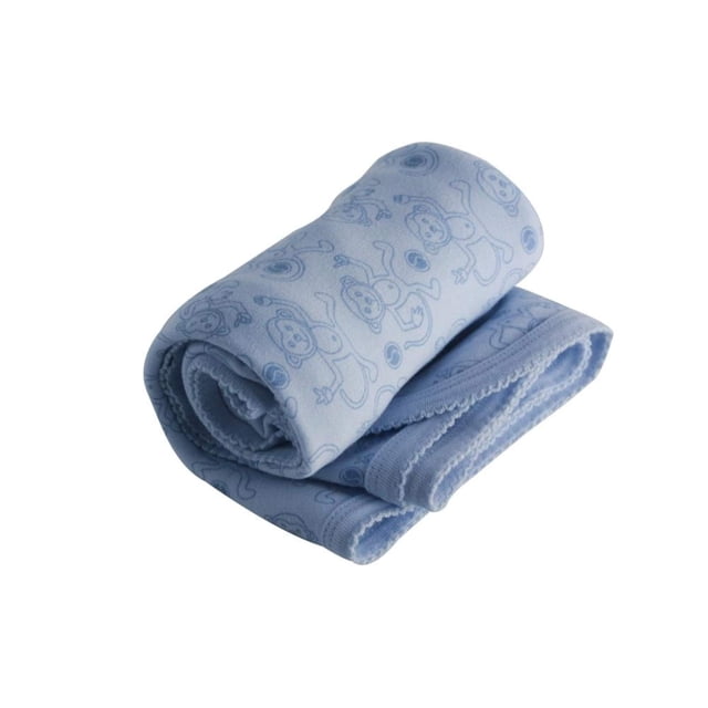 Manta para bebé Healthy Body de algodón orgánico de pies a cabeza, azul