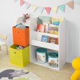 thumbnail image 1 of SoBuy KMB37-W, Children Kids Bookcase Book Shelf Storage Display Rack Organizer Holder with Fabric Drawers, 1 of 7