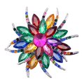 thumbnail image 2 of Opvise Wedding Bridal Large Flower Shiny Rhinestone Lady Scarf Brooch Pin Jewelry Decor, 2 of 8