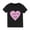 Black, variant on Mercatoo Toddler Baby Girls Summer Clothes Cartoon Heart Printing Tops Girls Holiday Outdoor Short Sleeve T Shirts Clothing