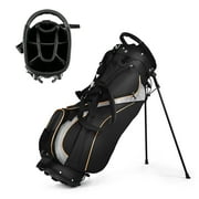 Costway 9" Golf Stand Bag Club 8 Way Divider Carry Organizer Pockets Storage Black New