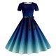 thumbnail image 1 of WILLBEST Vestidos para Mujer Vestido de Fiesta de Noche de Manga Corta con Cuello Redondo y Estampado de Los Años 50 Grande​​, 1 of 2