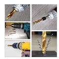 thumbnail image 6 of GLFSIL Titanium Plated Tap Drill Bit Hex Shank Threaded Machine Compound Tap M3-M10, 6 of 7