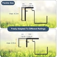 thumbnail image 3 of Window Boxes Planters 17’’ Railing Planter Box with Adjustable Brackets, 4 Pack Hanging Deck Railing Planters Rectangular Flower Pots for Outdoor Patio Balcony Fence, 3 of 13