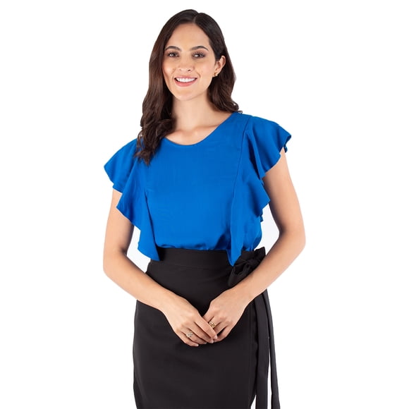 Blusa con escarolas