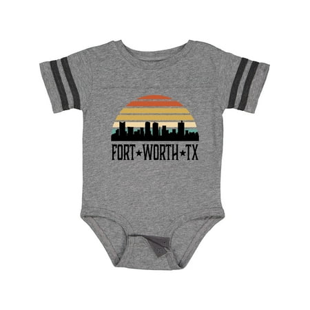 

Inktastic Fort Worth Texas Skyline Retro Gift Baby Boy or Baby Girl Bodysuit