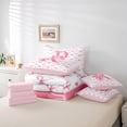 thumbnail image 6 of Homewish Initial Alphabet R Girl 7-Piece Twin Bedding Sets,Kawaii Pink Bowtie Bedding Comforter Set,Dreamy Princess Breathable Sheet Sets,Super Cozy Room Decor,Reversible, 6 of 8