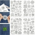 thumbnail image 1 of HLONK 4 Sheets 16Pcs Wedding Dress Water Soluble Hand Sewing Stabilizers for Fabric 11.6x8.2 Inch Embroidery Stitch Practice Embroidery Patterns Transfers for Embroidery Beginners Lovers, 1 of 7