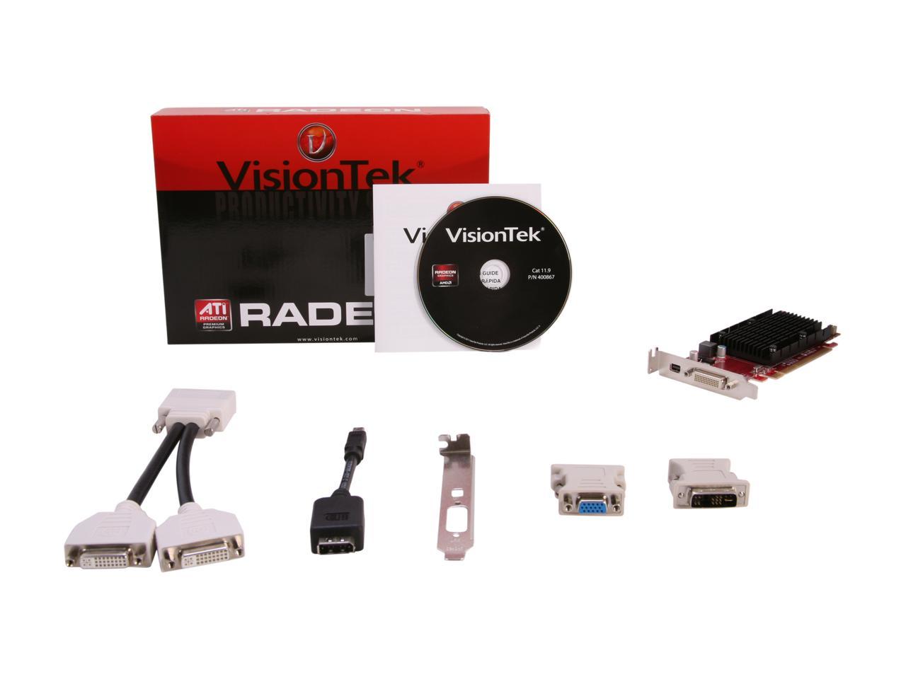 Visiontek Radeon 6350 SFF 1GB DDR3 3M DMS59 (2 x DVI-I, miniDP) w/ 2 x DVI-I to VGA Adapter, 900456 - image 5 of 5