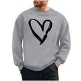 thumbnail image 2 of PNTUTB Fashion Valentine's Day Print Loose Comfort Casual Long Sleeves Crew Neck Pullover Sweatshirts for Men, 2 of 6