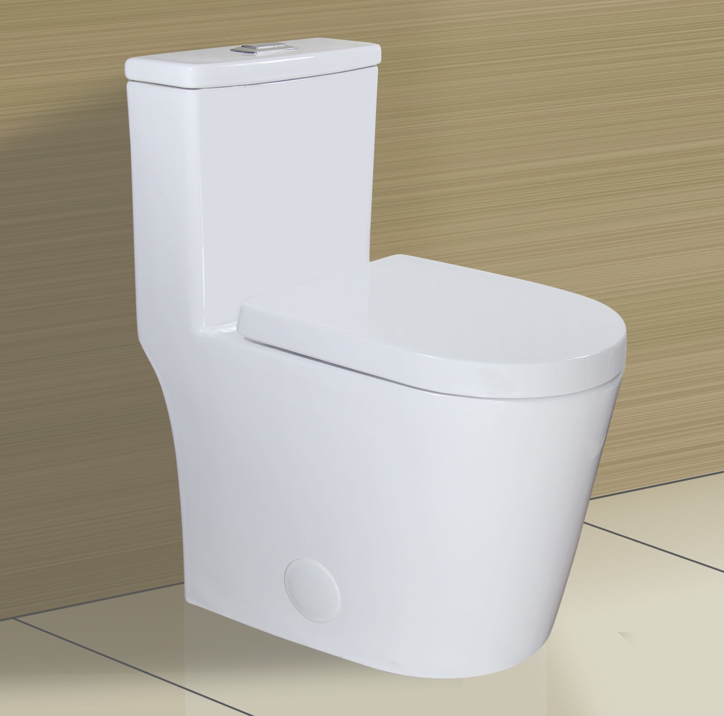 WinZo WZ5089 One Piece White Toilet, High Efficiency Dual Flush