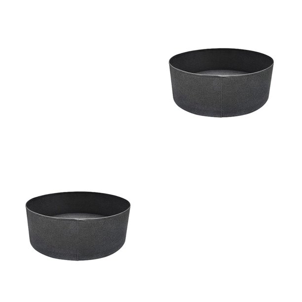 Inteprter Cama de jardín para plantar vegetales, contenedor de cultivo elevado, tela no tejida transpirable, accesorios para macetas, negro, Negro 50 cm * 20 cm 2Conjunto