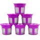 thumbnail image 1 of Billuyoard Filtro de café reutilizable, paquete de 6 uds., cápsulas recargables de acero inoxidable, filtro de malla de vaina, reemplazo para Juegos de servir café y té Violeta, 1 of 6
