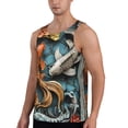 thumbnail image 2 of Fotbe Colorful Koi Fish Art Pattern Men's Quick Dry Workout Tank Top Gym Muscle Tee Fitness Bodybuilding Sleeveless T Shirt Breathable Workout Shirt-4X-Large, 2 of 9