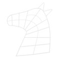 thumbnail image 2 of Marco de corona de cabeza de caballo BLESIY Decoración del hogar Metal Blanco, 2 of 8