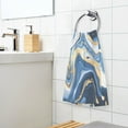 thumbnail image 7 of joogoo 2 PCs Hand Towels Sets Marble Blue Gold White Abstract Cotton Face Towel Bathroom Decorative, 7 of 7