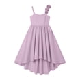 thumbnail image 6 of Girls Princess Party Dress with Shoulder Rose, Sleeveless Flower Girl Gown for Wedding Birthday Pageant, Elegant Tulle Net Skirt for Special Occasions, Age 2-12 Years Purple 160, 6 of 7