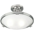 thumbnail image 6 of Possini Euro Design Deco Modern Ceiling Light Semi Flush Mount Fixture 16" Wide Brushed Nickel 2-Light White Marbleized Glass Bowl for Bedroom Kitchen, 6 of 7