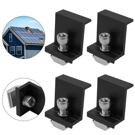 

PV Solar Module Mounting Support End Clamp Medium Clamp Black 40mm/45mm 4X 40mm End clamps