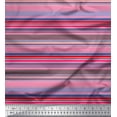 thumbnail image 1 of Soimoi Poly Georgette Fabric Horizontal Stripe Print Sewing Fabric Yard 42 Inch Wide, 1 of 1