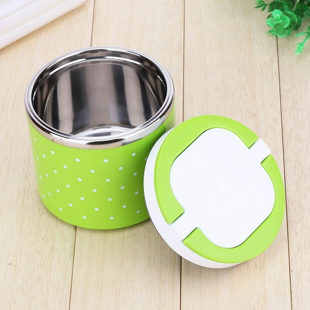 Fiambrera Térmica Aislante, Tarro de Comida Aislado de 1 Capa, Fiambrera de Acero inoxidable, Contenido de Almuerzo Portátil con ASAS DOBLES PARA COMIDAS AL AIRE LIBRE EN