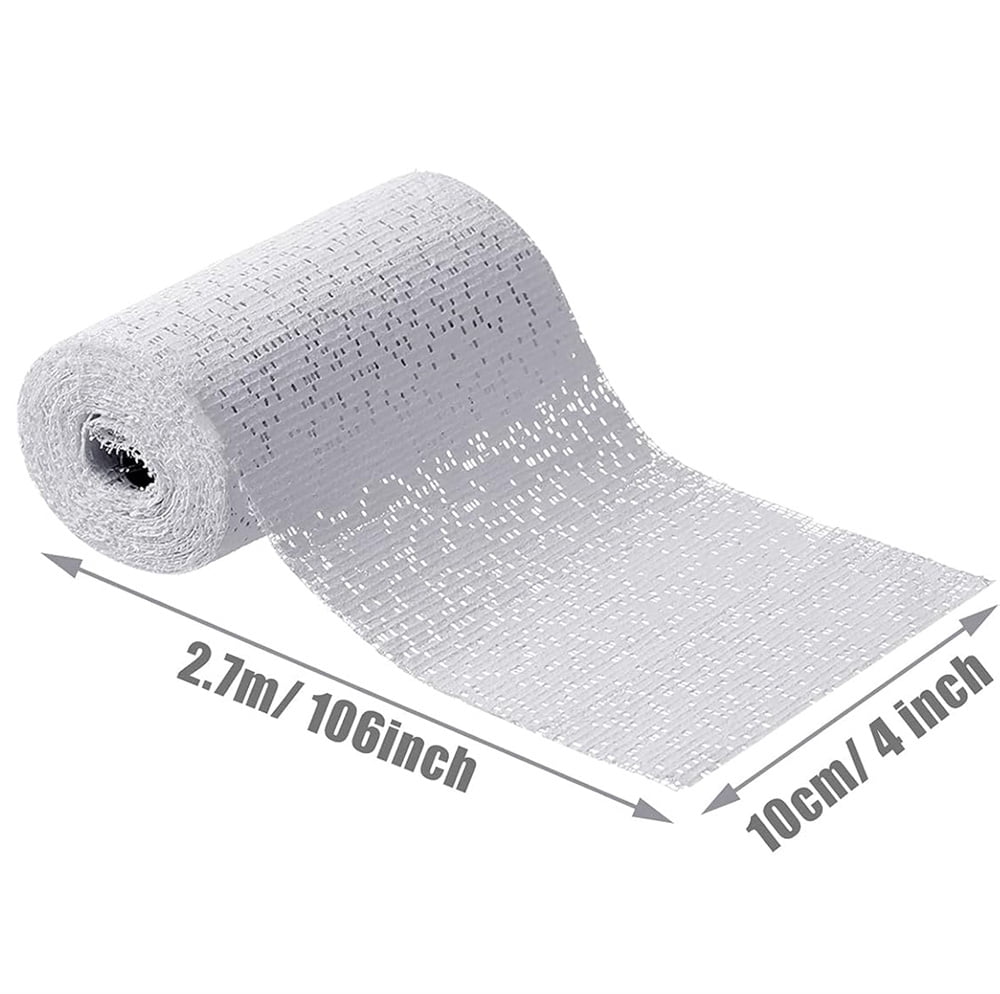 NOGIS 6 Pack 4”x 106” Plaster Cloth Rolls Bulk (Each Roll), Plaster Gauze Bandage for Craft, Gauze Bandage Roll for Modeling, Masks, Scenery, Belly Cast