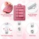 thumbnail image 3 of Carretes de insignia de enfermera, 4 unidades, soportes de insignia retráctiles con clip de cocodrilo, patrones de exfoliación de corazón rosa, lindos carretes de insignia para enfermera, médico, est, 3 of 5