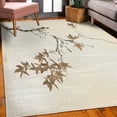 thumbnail image 3 of Japanese Decorative Rug, Cherry Blossom Sakura Tree Branches Romantic Spring Themed Watercolor Picture, Quality Carpet for Bedroom Dorm and Living Room, 6 Sizes, Cocoa Beige, by Ambesonne, 3 of 4